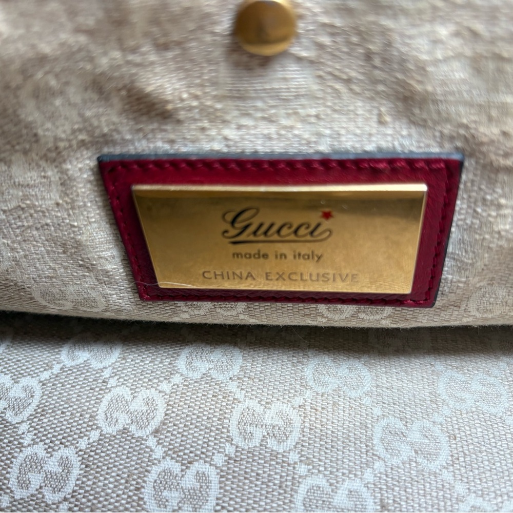 Gucci Bright Bit Patent Leather Handbag - Authentic Red - Gucci Tote Bag - Picture 7 of 13